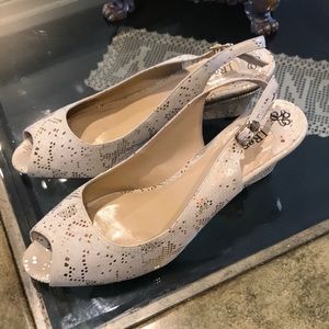 Gold and White Wedges